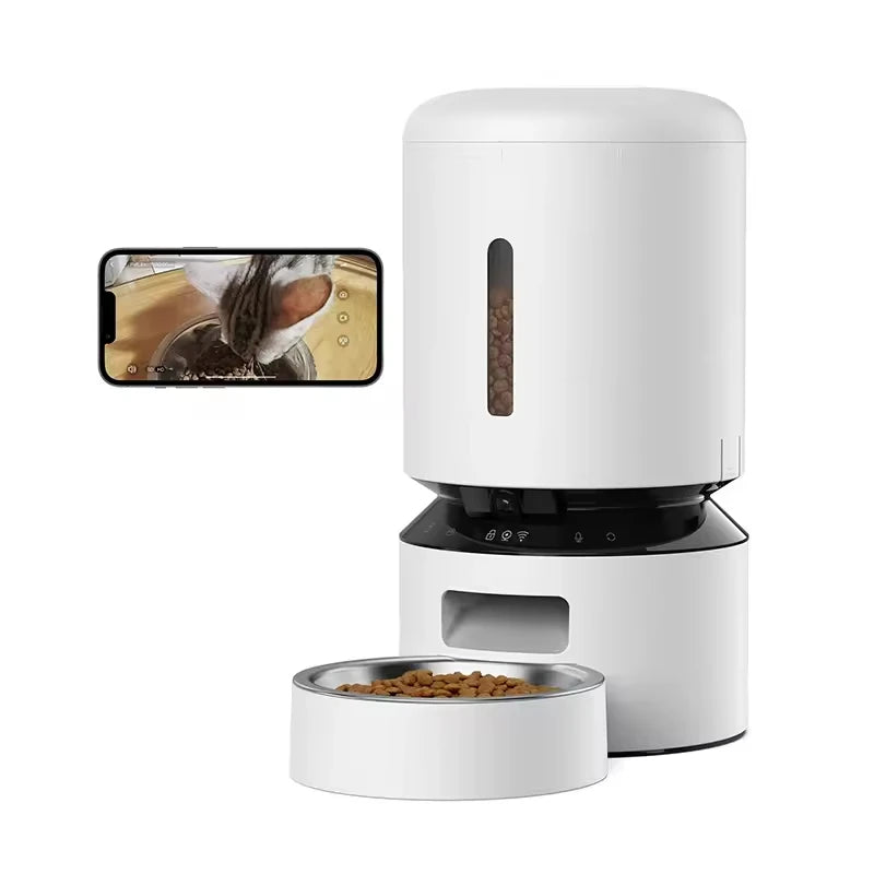 HydraPurr Vision 5L camera feeder with app view