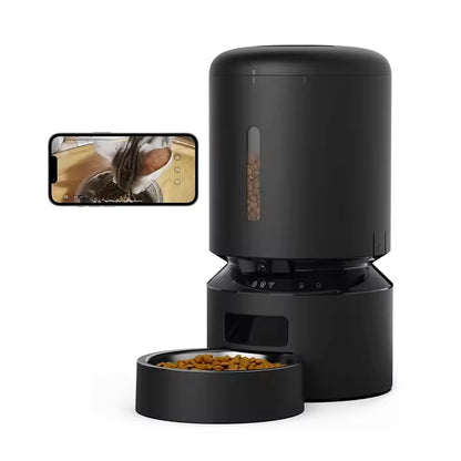 HydraPurr Vision 5L smart camera feeder in black