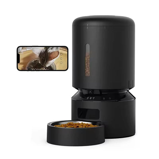 HydraPurr Vision 5L smart camera feeder in black